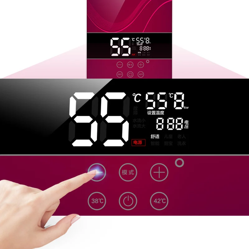 DMWD scaldabagno elettrico istantaneo ultrasottile da parete 6050W 220V bagno e cucina caldaia senza serbatoio 3S rapido caldo