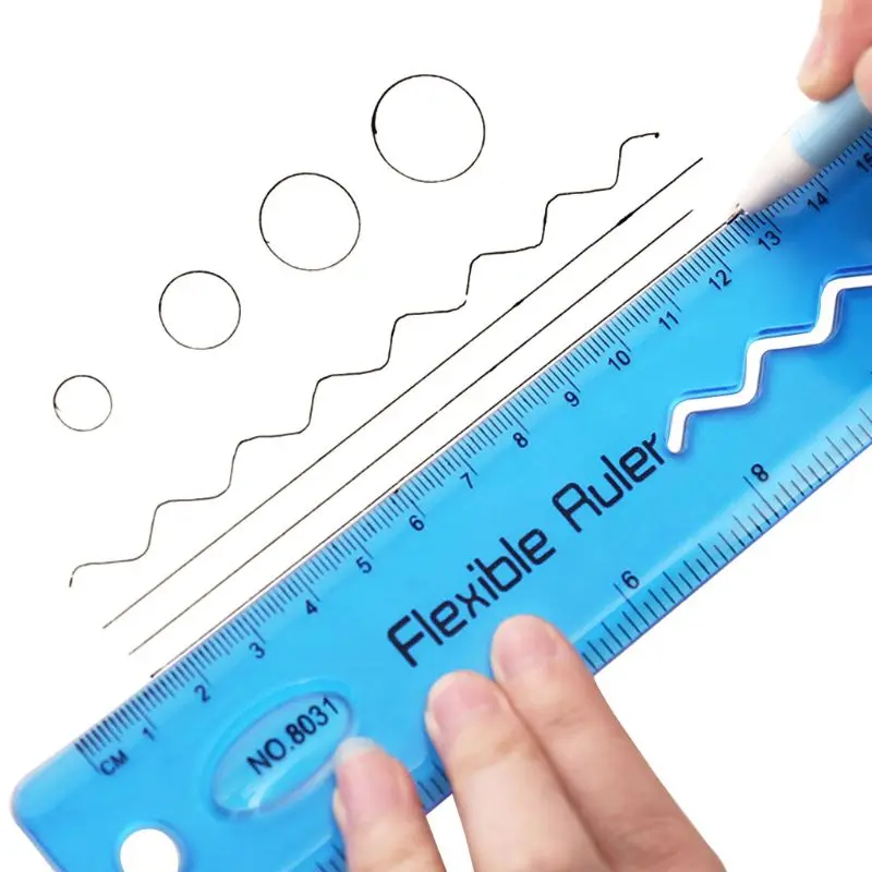 Soft 30cm Ruler Multicolour Flexible Creative Stationery Rule Office School Supplies