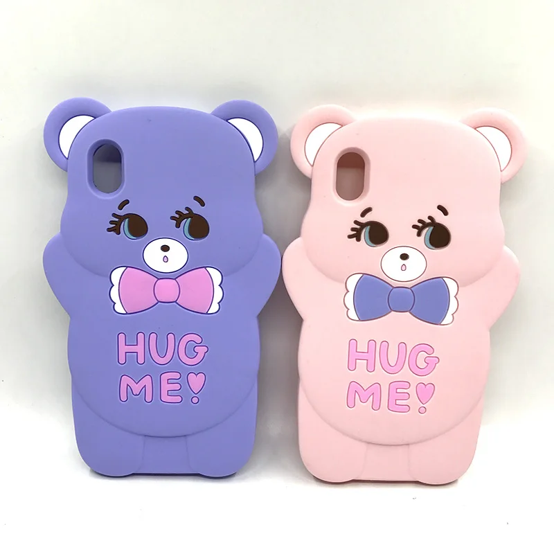 For Huawei Y5 2019 Soft Silicone Cartoon Phone Case For Huawei Honor 8S KSE-LX9 Honor8S Cute 3D Bow Bear Protective Back Cover