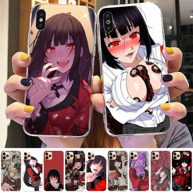 Japanse Anime Kakegurui Jabami Yumeko Telefoon Case Voor Iphone 13 11 12 13 Mini Pro Xs Max 8 7 6 6S Plus X 5S Se 2020 Xr