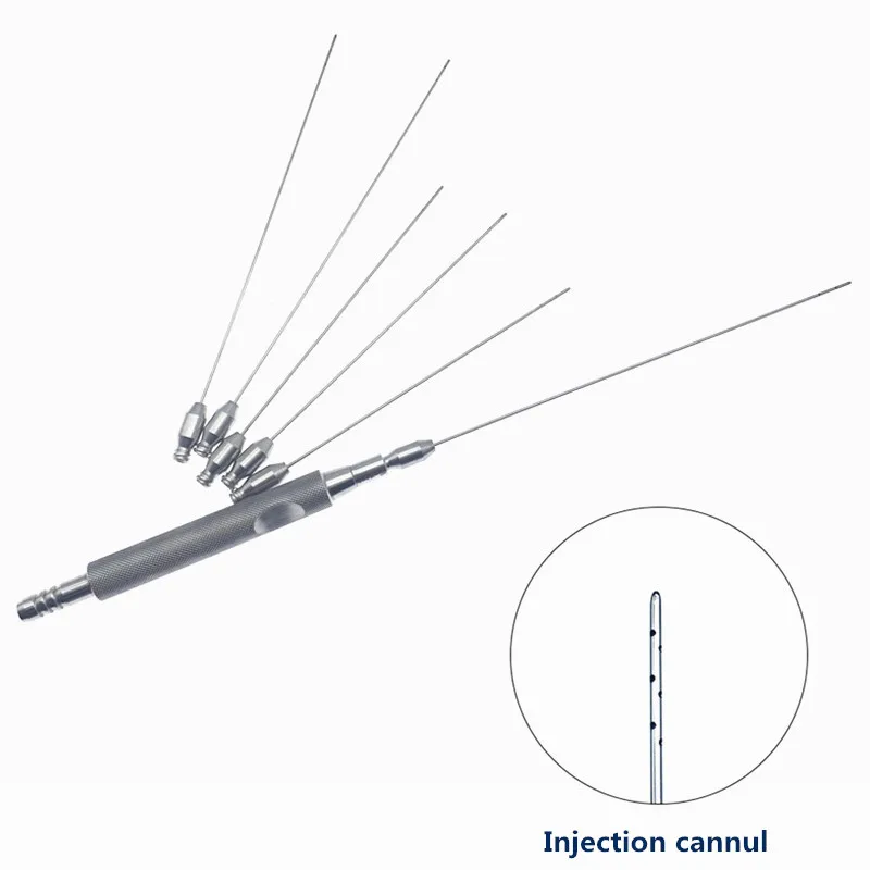 

Liposuction Cannulas set Stainless Steel Fat Aspiration Tool Liposuction Injection Needles Cannula and Handle