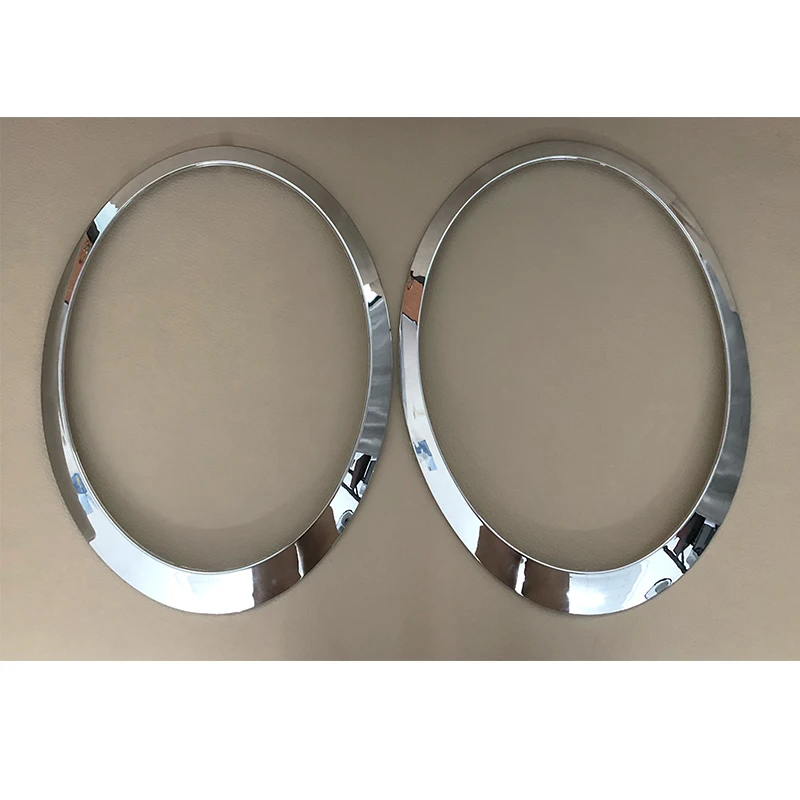 For Mini Cooper R55 R57 R58 R59 2007-2015 51137149905 51137149906 Left & Right Chrome Headlight Trim Ring Set