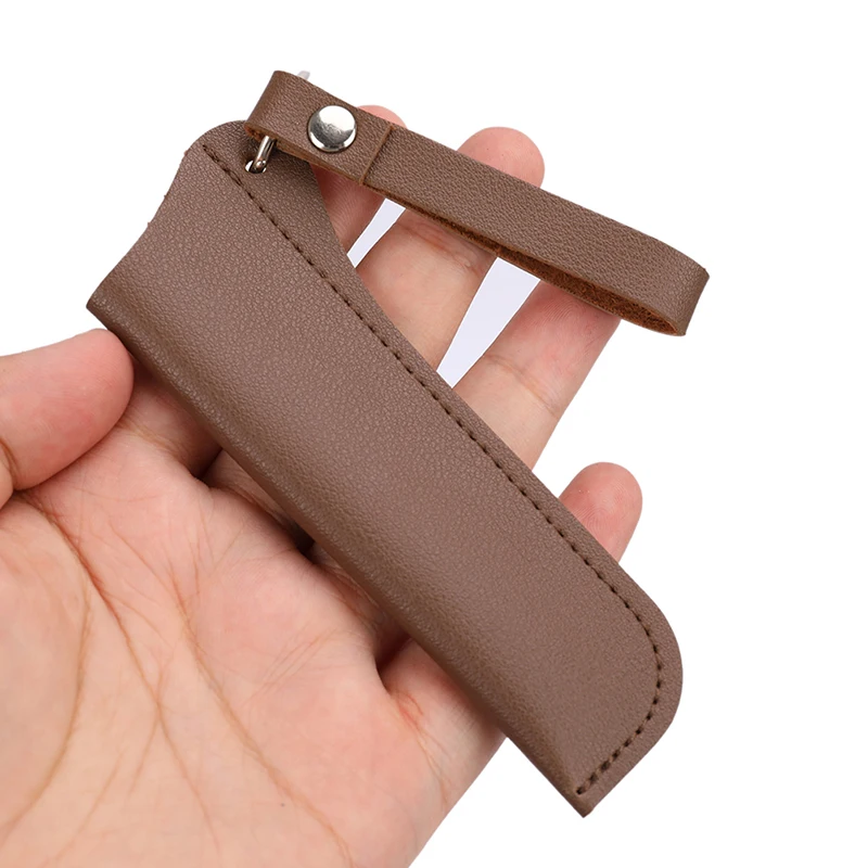 Fold Knife Tool Belt Loop Case Holder Leather Knife Sheath Pouch Bag Camp Outdoor Carry