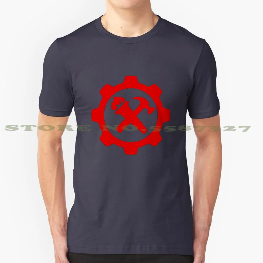 Syndicalism - Red On Black 100% Cotton T-Shirt Socialism Anarchism Anarcho Syndicalism Labour Union Syndicate Kaiserreich