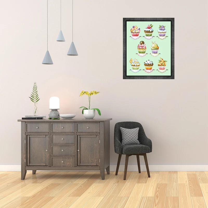 

Сладкие пирожки, набор для вышивки крестом, еда, ткань Аида, 18 карат, 14 карат, 11 карат, светло-зеленые наборы для вышивания хлопчатобумажной нитью, набор для рукоделия