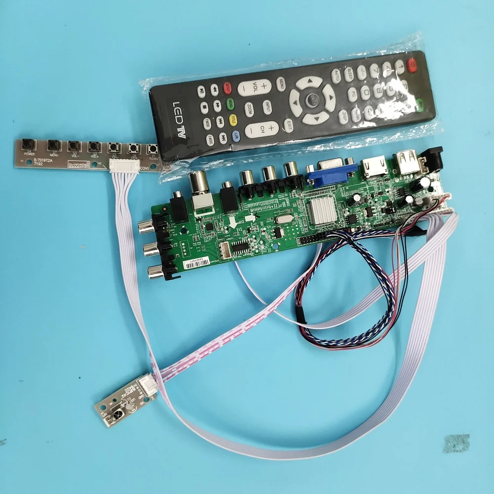 Kit para Ltn170ct10002 Dvb-t Dvb-t2 Sinal Hdmi Vga av Led Usb tv Controlador Placa Digital 1920×1200 17 40pin Painel Remoto