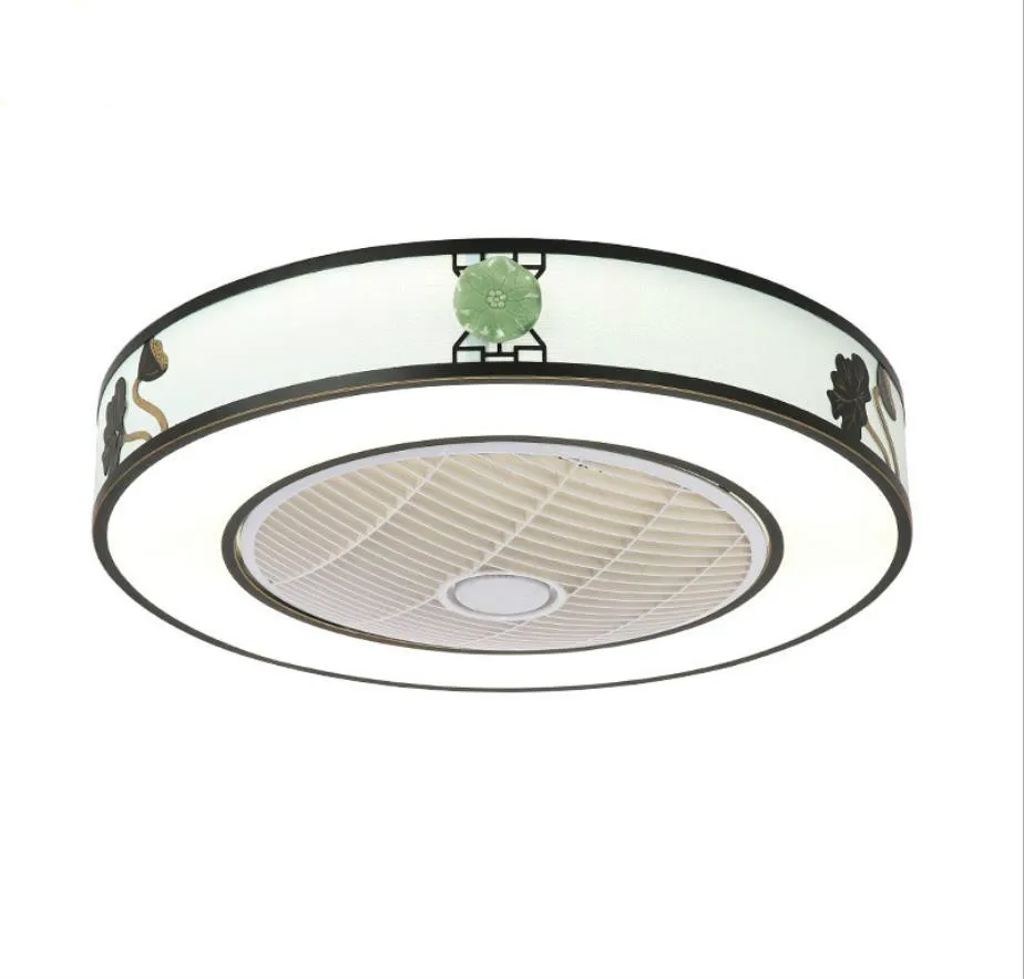 New Chinese Fan Light Bedroom Study Living Room Light LED Lighting Modern Simple Fan Ceiling Light