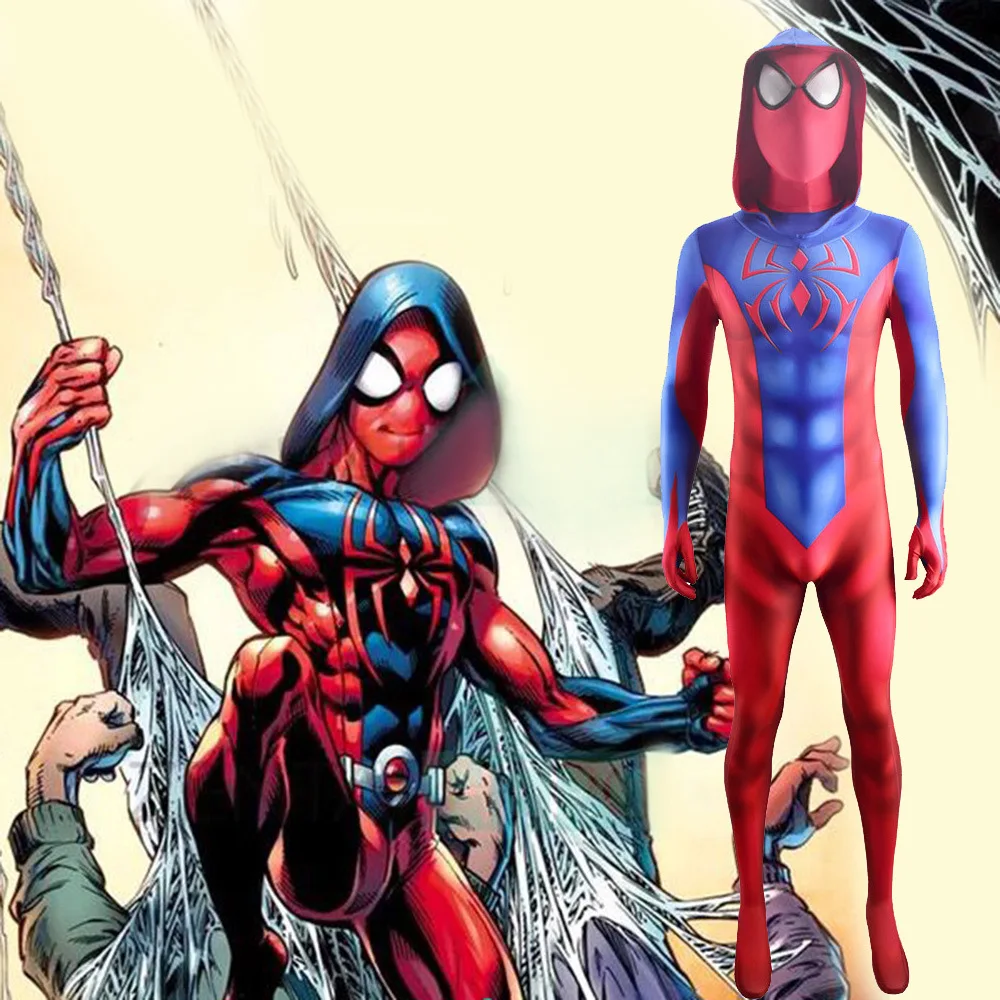 

Ben Reilly Spiderman Cosplay Costume Superhero Zentai Suits SuperVerse Miles Morales Bodysuit Halloween Costume Disfrace Adult