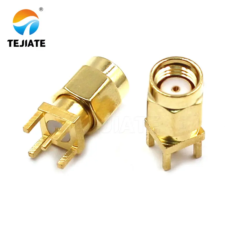 1 Chiếc SMA-JE-JWE Ăng Ten Đế Kết Nối Thẳng/Uốn Cong Đầu Vuông Chân Đế Adapter PCB Ổ Cắm