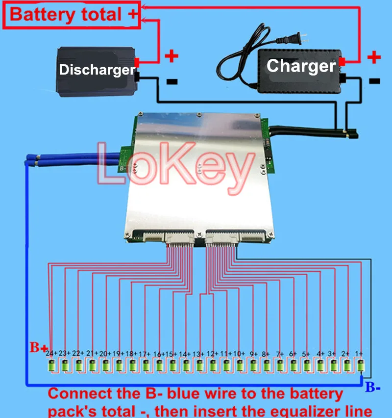 Placa esperta da proteção da bateria lipo lifepo4 lto do lítio de 20s bms 72v 60v 48v bms 300a 400a com bluetooth app
