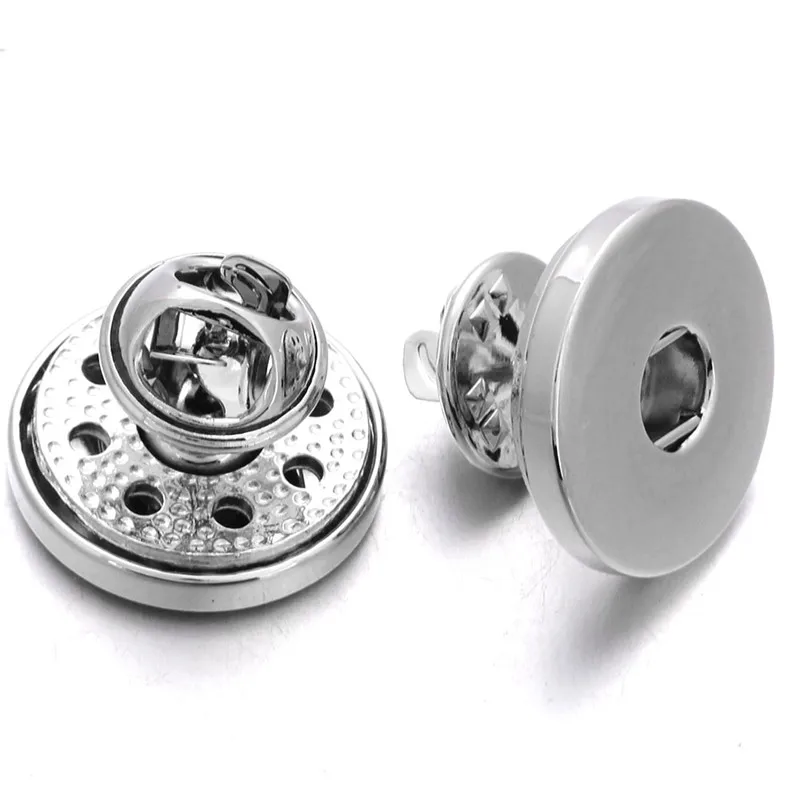 New Snap Jewelry 18mm Metal Snap Button Brooch For Women Wedding DIY Fittings Fashion Accessories ZI041