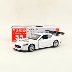 Diecast Metal Toy Model 1:43 Scale Maserati MC GT4 Super Car Pull Back Doors Openable Educational Collection Gift Match Box