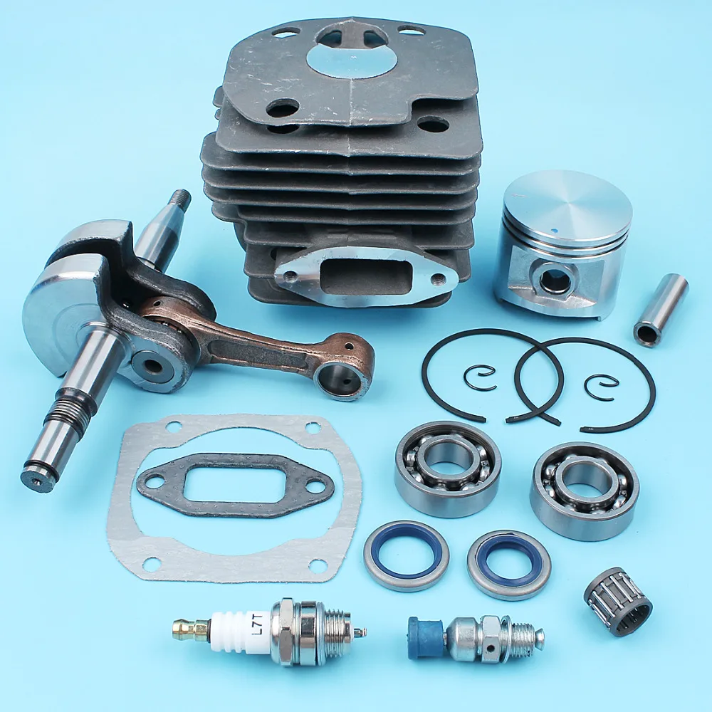 Imagem -02 - Kit de Pistão do Cilindro para Motosserra Rolamento do Virabrequim Válvula de Descompressão Gaiola de Agulha Placa Nikasil Husqvarna 372 365 371 362 50 mm