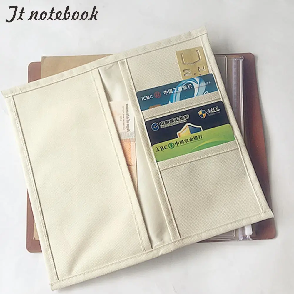 Traveler Notebook Oxford Cloth Pocket Storage pouch 4 Size Spiral Cowhide Diary Card Bag Receive Pocket Hot Sale