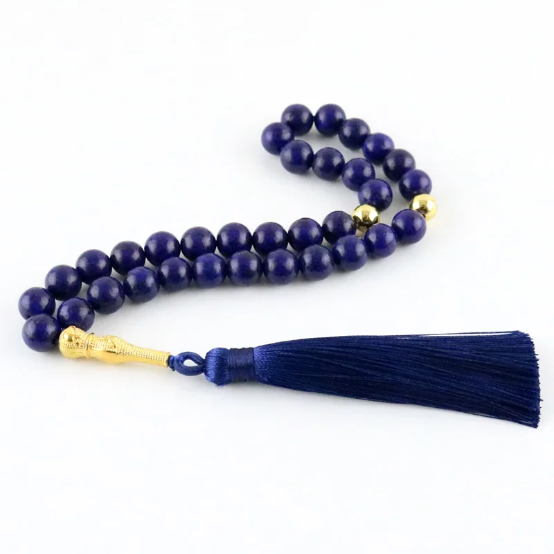 Original lapis lazuli blue beads 33 stones Islamic rosary muslim rosary tasbih jewelry rosary misbaha gift free shipping