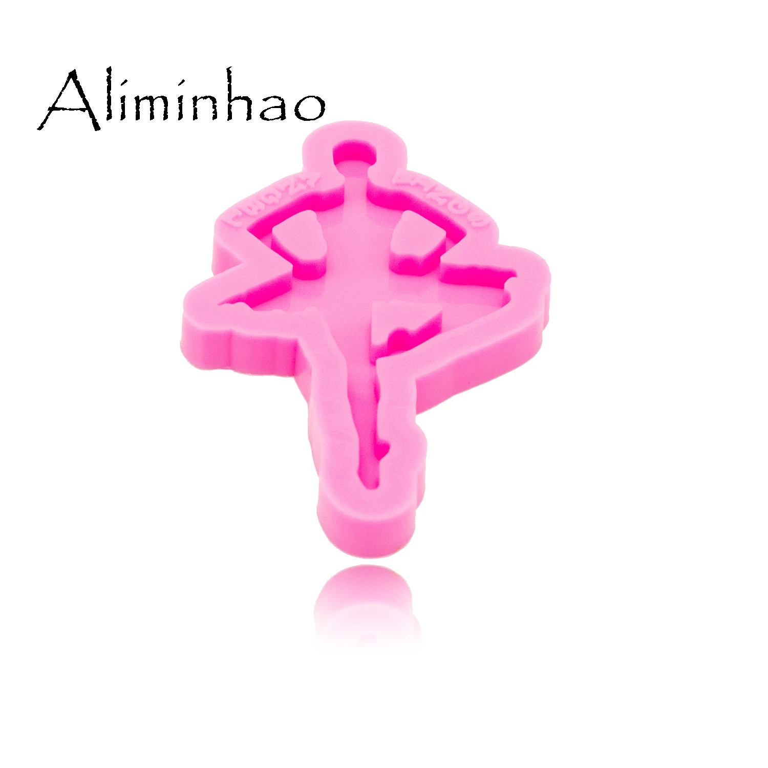 DY0347 Shiny ballerina mold Silicone Molds DIY girl resin epoxy keychains Mould for jewelry Key ring pendant decoration