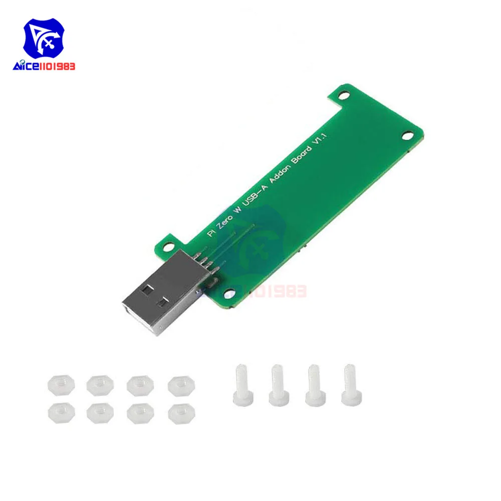 Diymore Raspberry Uitbreidingskaart Pi Zero W USB-A Addon Board V1.1 Voor Raspberry Pi Nul Raspberry Pi Zero W Met schroeven