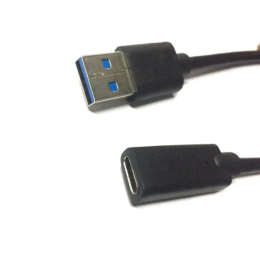 2 sztuk/partia USB 3.1 typ C męski na USB 3.1 typ C żeński przedłużacz kabla danych 20CM