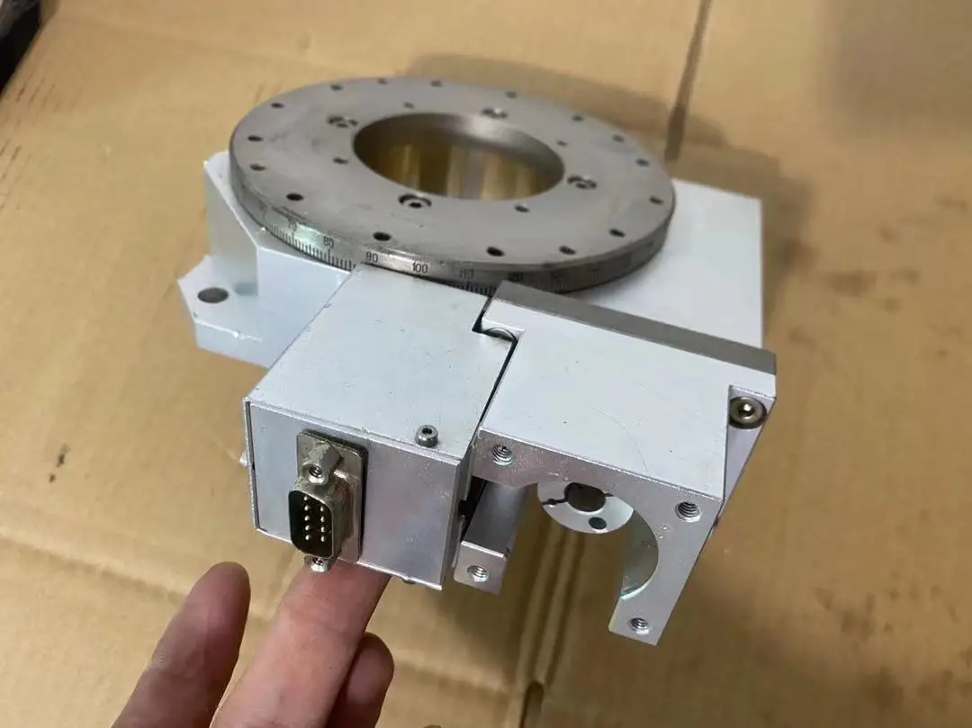 Presisi Rotary Pengindeksan Plate125mm Berongga R-axis Meja Optik, Meja Permukaan 125Mm, Posisi Akurasi 0.01 Dalaman Hole60mm