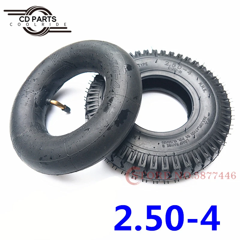 Electric Vehicle 8 / 9 Inch Inflatable Inner and Outer Tire Is Suitable for The Elderly Scooter Cart 2.80/2.50-4  Tube