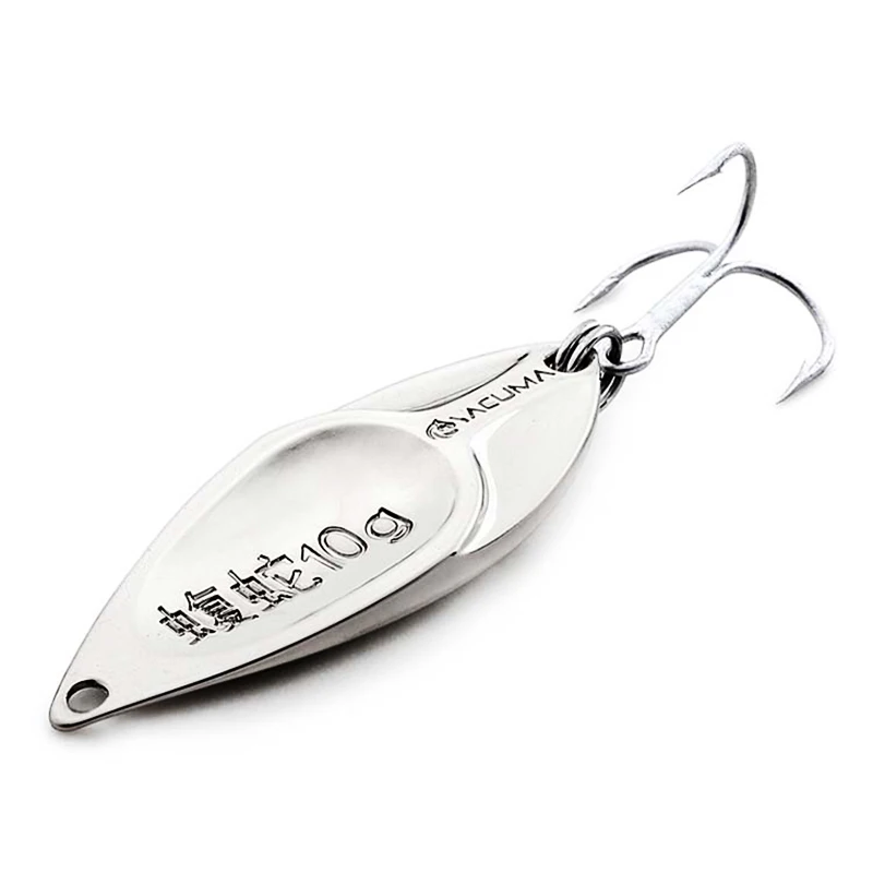 1pcs Metal Sliver 5g 7.5g 10g 15g 20g Spinners Spoon lure Fishing Lure Hard Bait Sequins with Feather Bass Treble Hook image 4