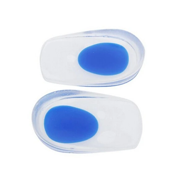 Plantillas de Gel de goma suave Unisex, almohadillas de soporte para zapatos, almohadilla de calidad para el dolor de talón, 1 par