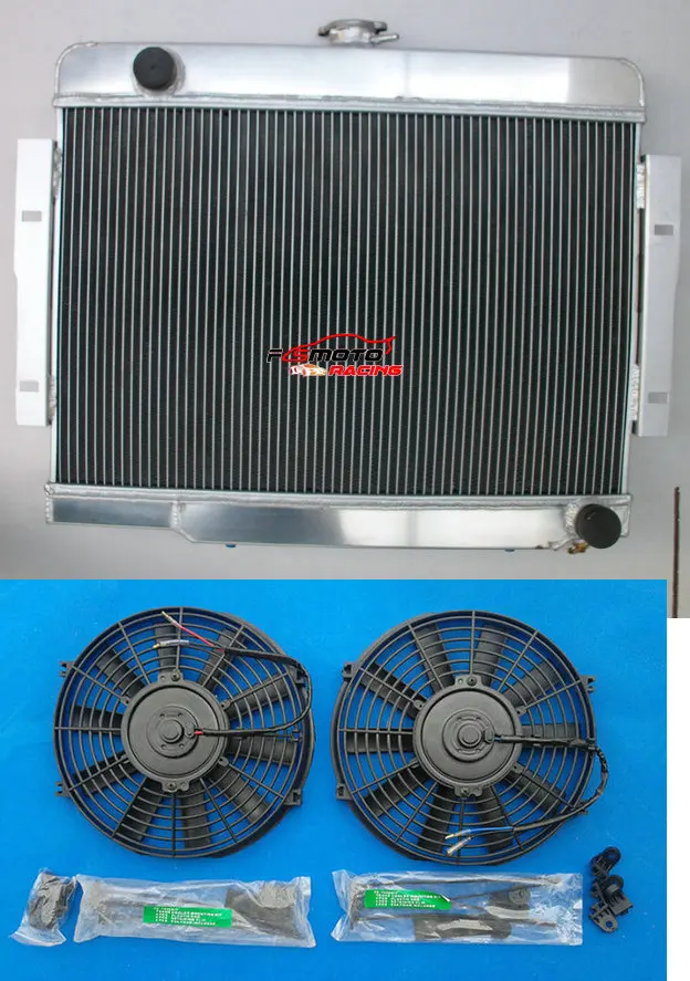 Aluminum Radiator + Fan Racing For 1972-1986 Jeep CJ CJ5 CJ7 V8 Conversion 86 85 84 83 82 81 73 74