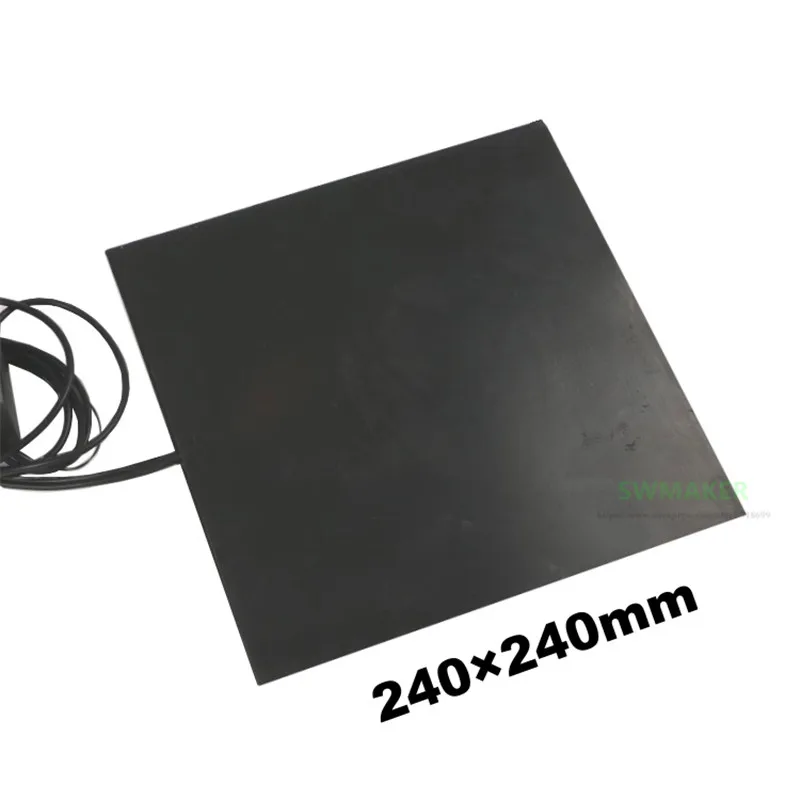 

240*240mm 175W 3D Printer Flexible Silicone Rubber Heater Heating Pad With 3m Adhesive 3D printer parts