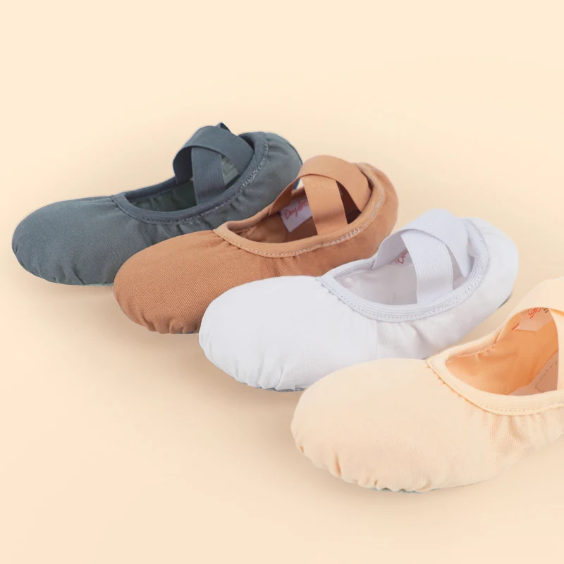 Chaussures de ballet souples pour femmes et filles, chaussures de danse pour enfants, pantoufles de ballet pour la pratique de la ballerine,