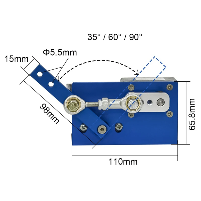 Reciprocating swing motor DIY swing model motor swing motor 12v 24vdiy reciprocating mechanism 35 degrees 60 degrees 90 degrees