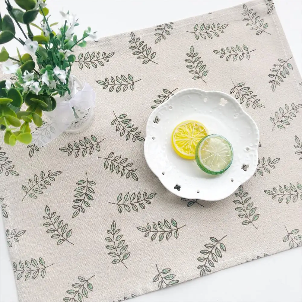 Placemat For Dining Table Waterproof Napkins Fabric Rectangle Table Mat Supplies for Kitchen individual screen tablecloth