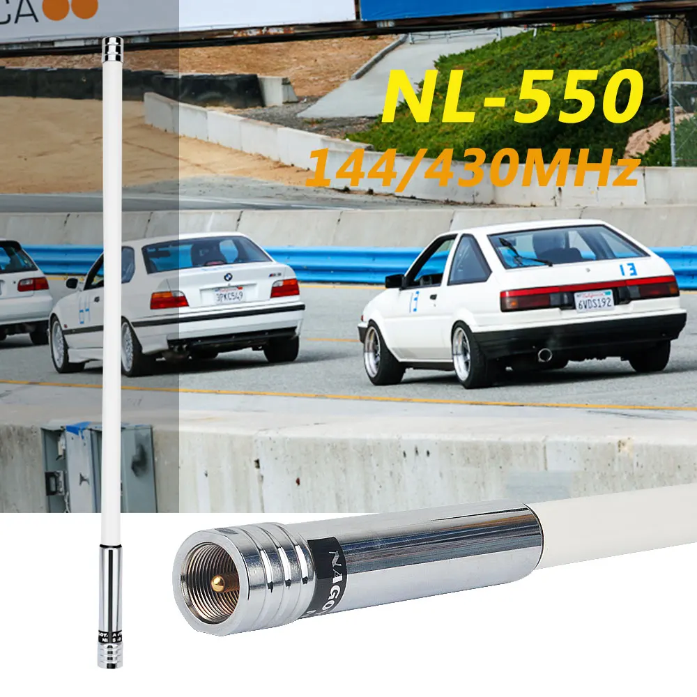 Nagoya NL-550 VHF UHF 144 MHz/430 MHz Band Ganda 200W 3.0dBi High Gain Fiberglass Antena untuk Ponsel radio Mobil Dua Cara Radio