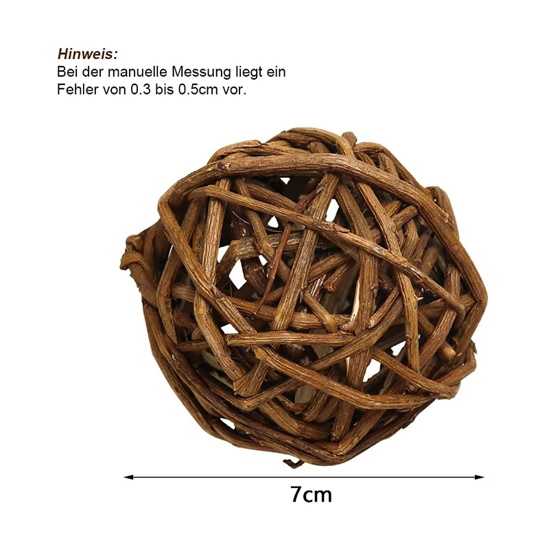 Natural Willow Balls For Small Animals Pet Rabbit Hamster Chewing Toy Guinea Pig Bird Chew Funny Toy for Parrots Grass Ball