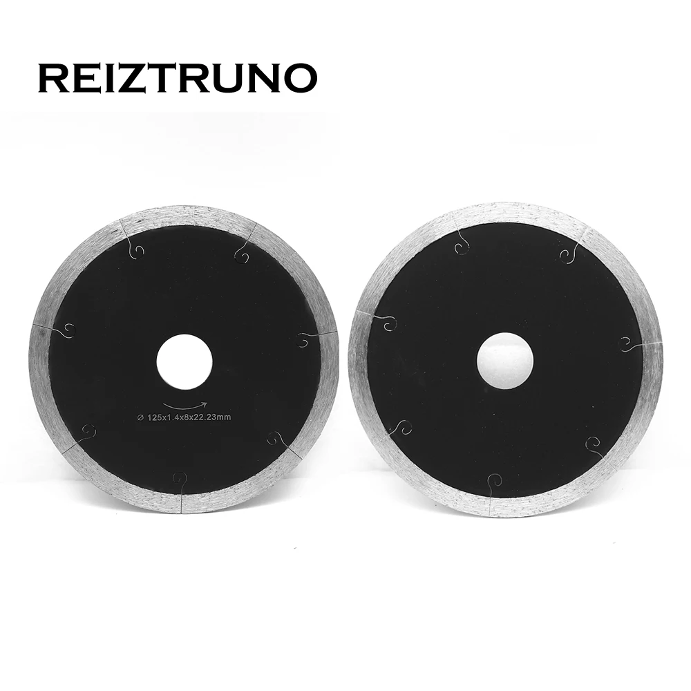 REIZTRUNO 5 pollici J-Slot Continuo Diamante Lame, bagnato Piastrelle Seghe Lame Per Grinder-Circolare Seghe Tagli Porcellana Piastrelle di Ceramica