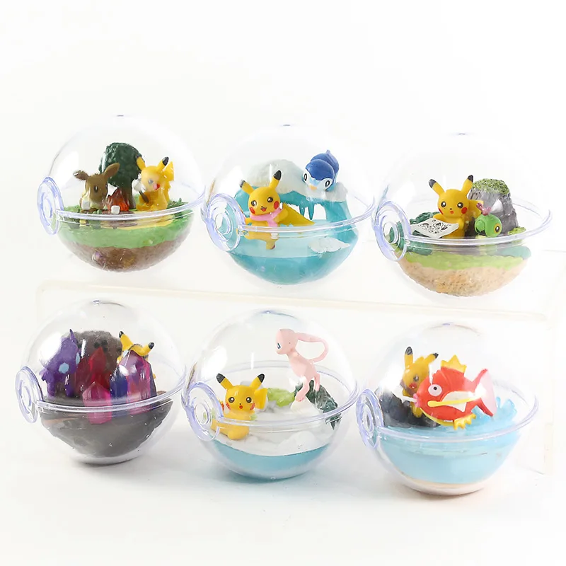 Pokemon Terrarium Collection Figure Vol.2 Eevee Mew Piplup Caterpie Magikarp Yamirami Pikachu