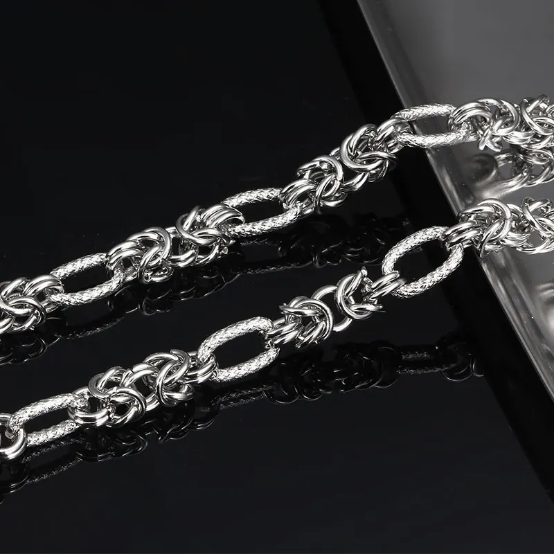 Stainless Steel Chunky Knot Chains Punk Hip Hop Trendy Twisted Necklace For DIY Jewelry Making Bracelet Supplies Knot Big Chains