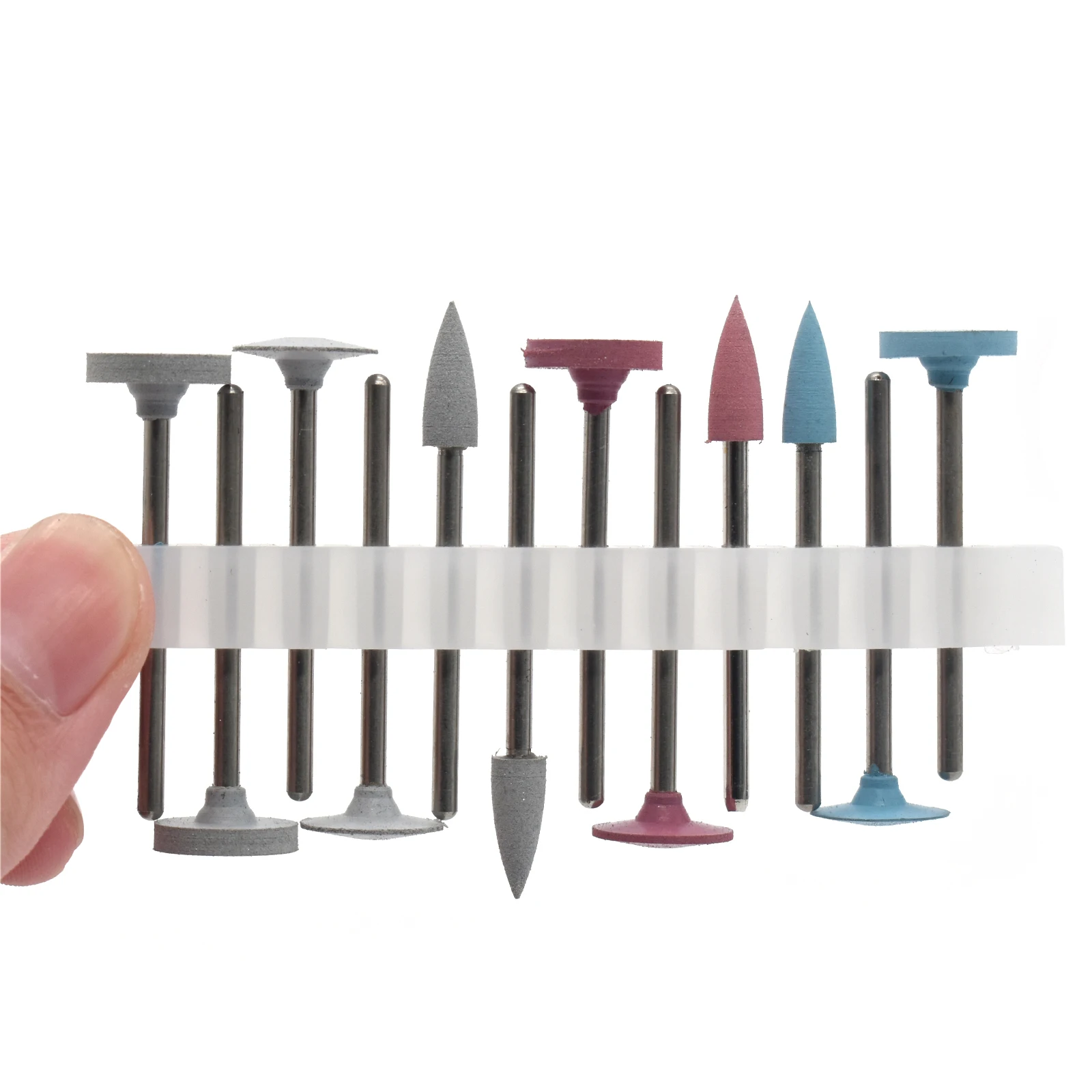 Dental Silicone Rubber Trimming Polishers Burs Grinding Porcelain Zirconia Veneer Resin Polishing Tool for Denture Acrylic