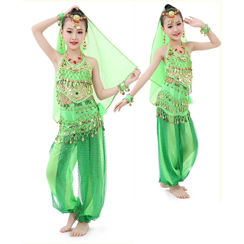 8 Kleuren Kinderen Buikdans Kostuums Set Oosterse Dans Kostuums Meisje Egypte Egyptische Bollywood Indiase Buikdansen Kleding