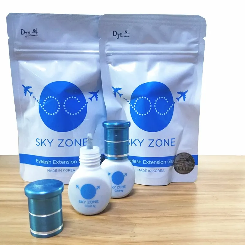 Sky Zone-Colle pour extensions de cils 1-2s, temps de séchage rapide, Corée du Sud, 5ml, outils de maquillage professionnels, 5 bouteilles