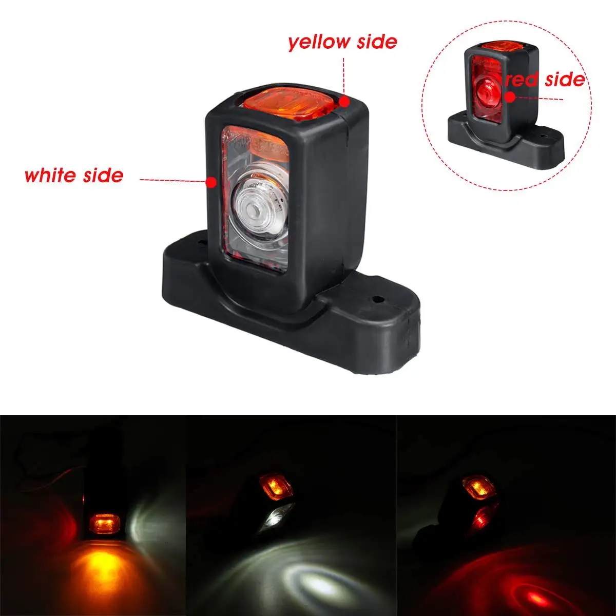 2/4/8x 12V 24V Car Truck Side Marker Light LED Outline Lamp Trailer Van Red White Amber Marker Lights LED External Lights