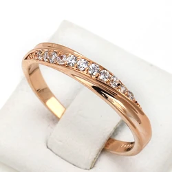 Rings For Women Female Engagement Wedding Promise Women's Ring Fashion Jewellry Simple Rose Gold Color Zirconia Jewelry R314