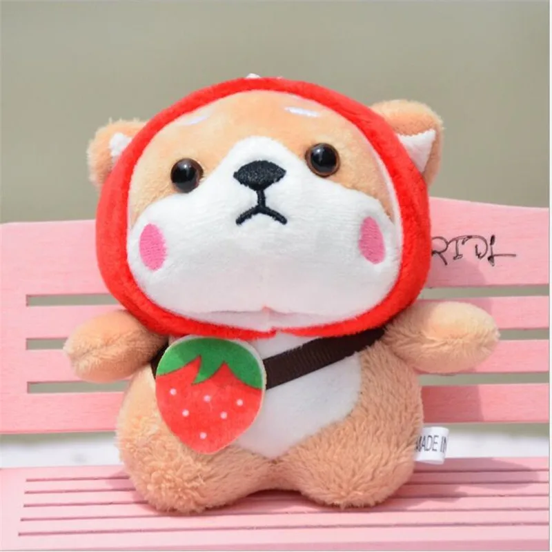 Chien de dessin animé en peluche pour femme, petit pendentif Shiba Inu, jouet en peluche animal, mini sac à beurre mignon, porte-clés, 11cm, 1PC