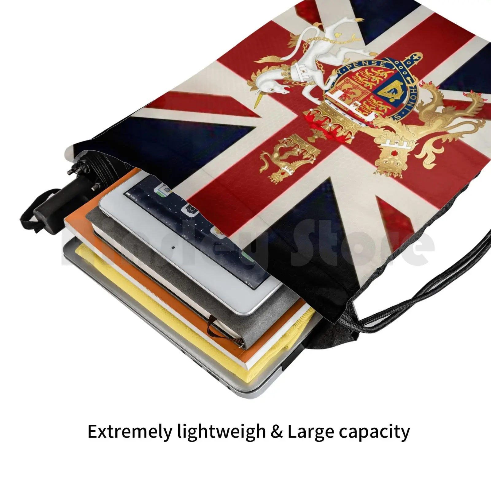 Union Jack mit Windsor Insignia Rucksack Kordel zug Taschen Sporttasche wasserdichte Union Jack mit Windsor Insignia