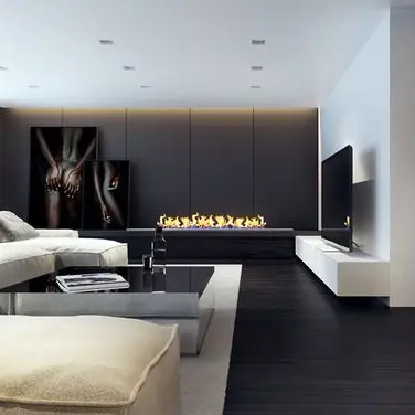 21 AUG Inno-Fire 48 inch silver or black remote control fireplace insert  electric fireplace inserts