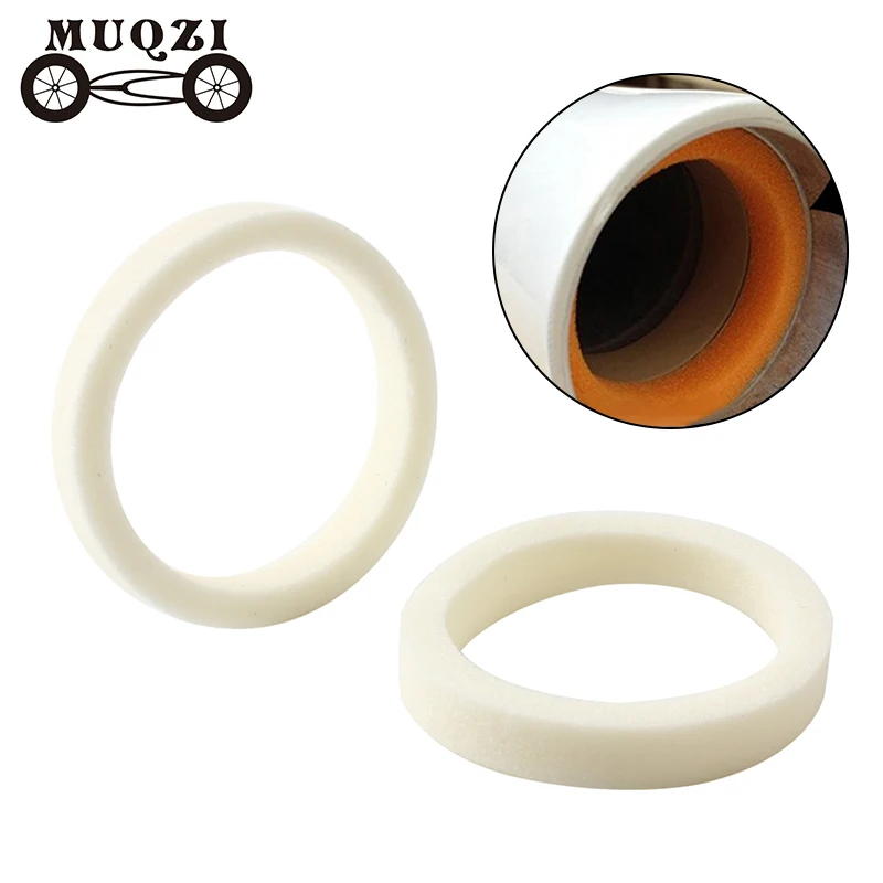 MUQZI 2Pcs Mountain Bike Shock Absorber Front Fork Sponge Ring Oil Seal Oil-Absorbing Sponge Sealing Ring 30/32/34/35/36/38/40mm