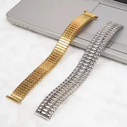 20mm Steel Watchband Stretch Expansion Women Men Watch Band Tension Gold Silver Strap Bracelet Hot Watches Accessories