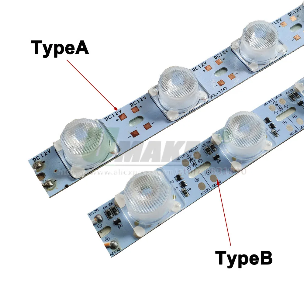 10szt x50cm Taśma podświetlająca LED 12V 9LEDs 18W 2700LM SMD3030 Źródło światła bocznego z soczewką Do świateł reklamowych Lampa biurowa