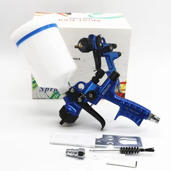 Ntools 블루 한정판 LVLP 스프레이건 페인트 건, 자동차 탱크 포함, 1.3mm 깍지, 새로운 디자인 페인트 권총 공기 분무기 건  Best5