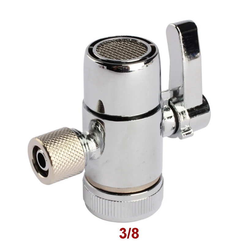 Faucet Adapter Diverter Valve Counter Top Water Filter 3/8 Inch Tube Silver Connector For Ro water Purifier System