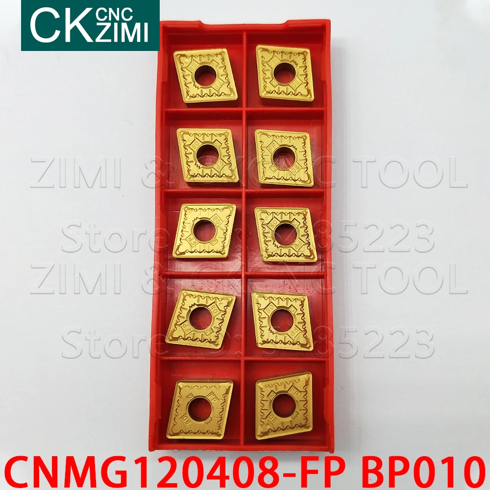 CNMG120408-FP BP010 CNMG 120408 FP كربيد إدراج أدوات تحول الخارجية أدوات مخرطة معدنية باستخدام الحاسب الآلي CNMG للصلب الفولاذ المقاوم للصدأ